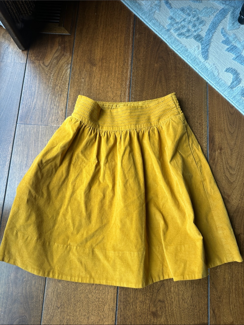 Anthropologie Mustard Yellow Circle Skirt